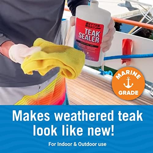 Teak Cleaner and Brightener for Wood, Teak Oil or Sealer for Boats, Indoor