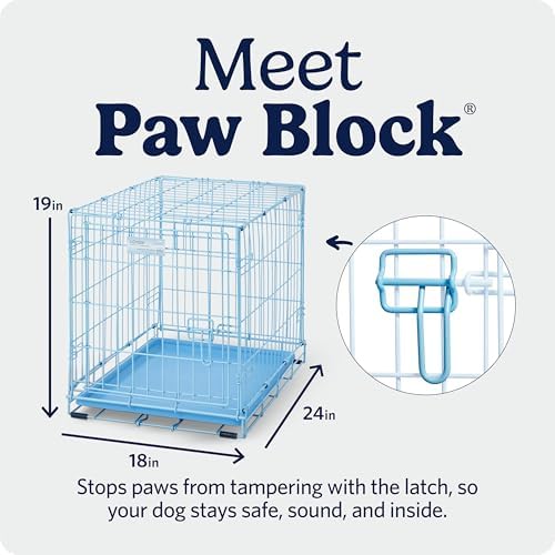 MidWest Homes for Pets 24-Inch Pink Fashion iCrate for Small Breeds, 12-20 lbs, Single Door Folding Dog Crate with Divider Panel, Leak-Proof Tray & Secure Latch, Portable, Durable & Easy to Assemble