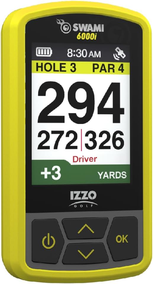 Izzo Swami 6000 Handheld Golf GPS Water-Resistant Color Display With 38, 000 Course Maps & Scorekeeper Model may vary | 38, 000 course maps