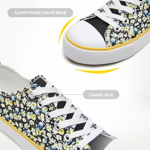 ZGR Women's Canvas Low Top Sneaker Lace-up Classic Casual Shoes for Women
