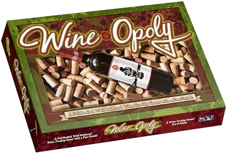 Late for the Sky Wine-Opoly Board Game – Wine Lovers Party and Family Strategy, Property Trading Fun for Adults and Teens, 2–6 Players