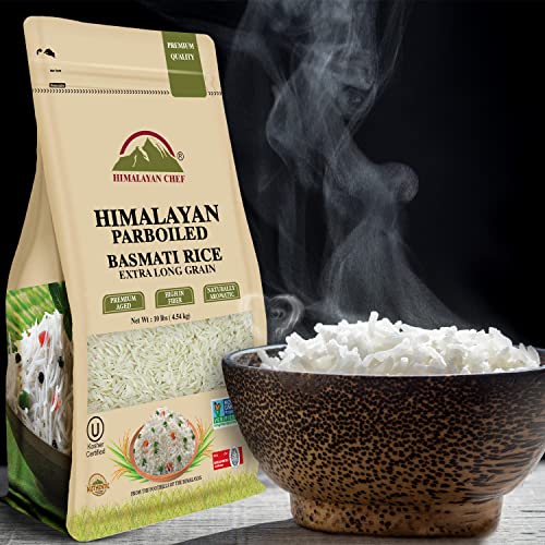 Himalayan Chef Basmati Rice,Extra Long Grain Rice Fluffy Quick Cooking Aromatic - 10 lbs.(Packaging May Vary)