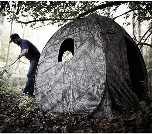 Ameristep Doghouse Run & Gun Hunting Blind | Lightweight 2 Person Ground Blind in Mossy Oak Break-Up Country, One Size