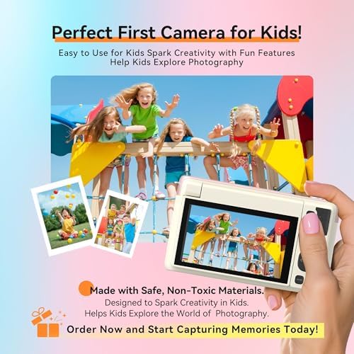 4K Digital Camera Vlogging Camera for Travel Point and Shoot | 75MP Photo Resolution, 4K 30FPS Video, 3-Inch Flip IPS Screen, 2500mAh Battery