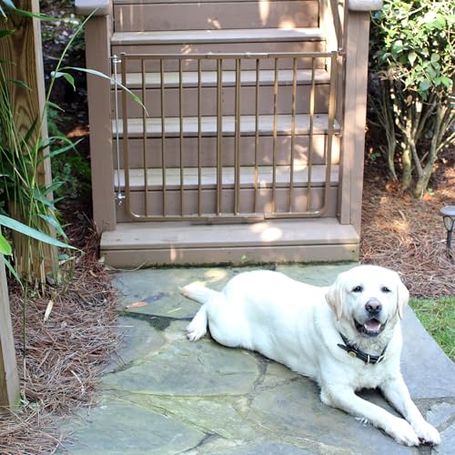 Cardinal Gates SS30OD Stairway Special Outdoor Baby & Pet Gate, Brown | SS30OD Stairway Special fits 27-42.5 in; weather-resistant outdoor baby/pet gate for stairs, decks, patios and porches.