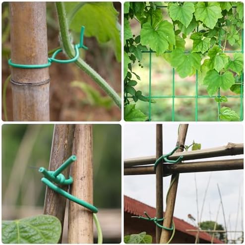 Soft Plant Ties, Garden Ties TPR Flexible Durable Heavy Duty Twist Wire for Twine Tomato Branches Vines and Tying Up Cable Wires (Green) (50ft, 0.2in)