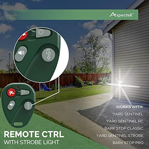 ASPECTEK Yard Sentinel Ultrasonic Animal Repeller with Strobe Light, 3 Mode Protection, Motion Sensor, Deterrent for Deer, Raccoons, Squirrels and Opossums AC and Battery Powered - 1 Pack