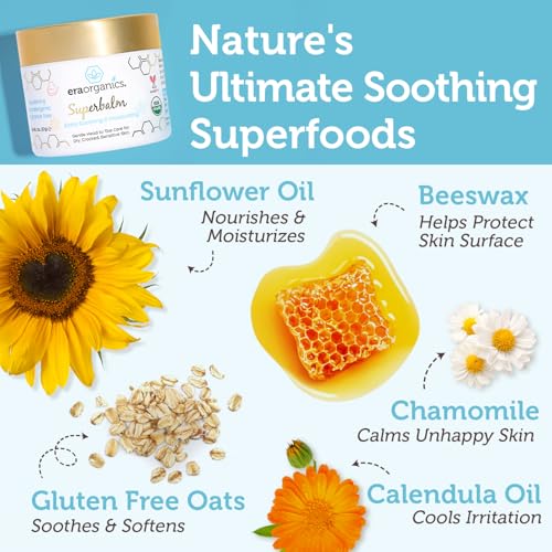 Superbalm USDA Organic Healing Ointment for Baby Eczema & Cradle Cap - 2oz | 100% Natural Soothing Superfood Cream for Toddler & Kids - Eczema, Cradle Cap, Baby Acne & Rashes - Non-Toxic, Fragrance-Free