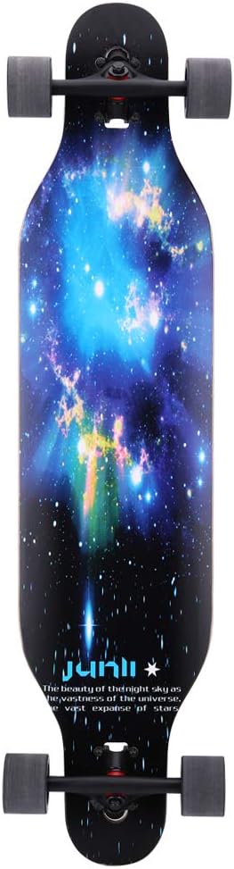 Junli 41 Inch Freeride Skateboard Longboard - Complete Skateboard Cruiser for Cruising, Carving, Free-Style and Downhill