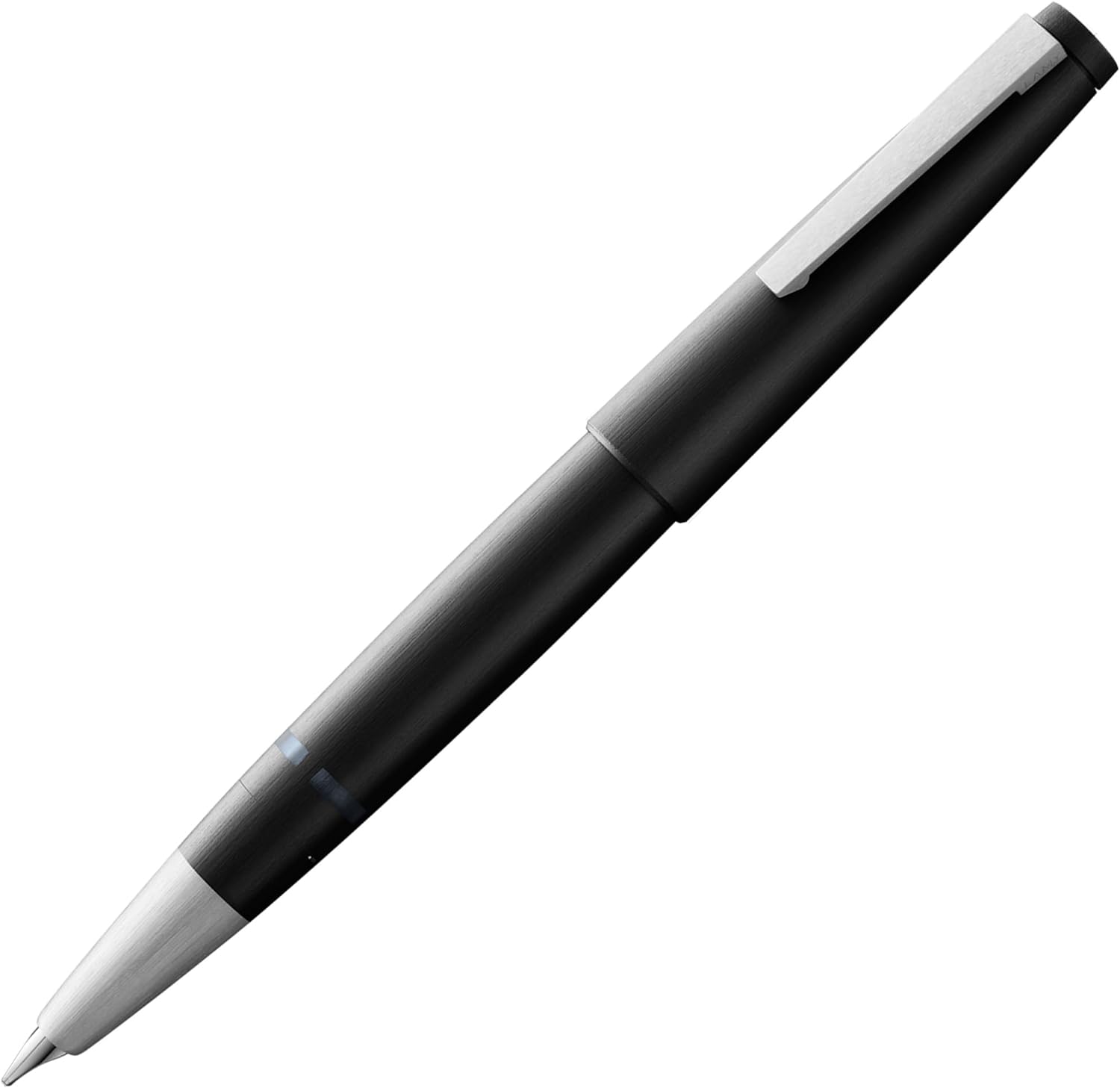 Lamy 2000 black - elegant Fountain Pen in robust fibreglass barrel - 14 ct. gold nib, partially platinum-plated - nib size F