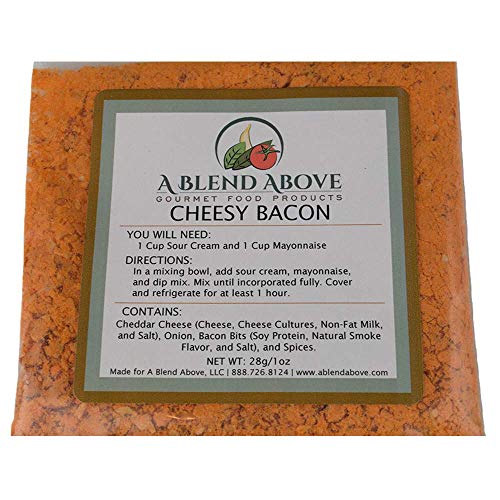 A Blend Above Cheesy Bacon Dip Mix 1 oz (3 Pack), Gluten-Free, No MSG, All Natural, No Preservatives, Vegetable Dip, Keto Friendly, Low Carb