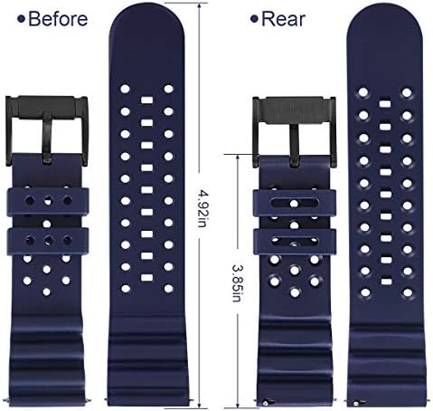 HUAFIY Silicone Watch Band 20mm22mm24mm FKM Rubber Watch Band for Men Women
