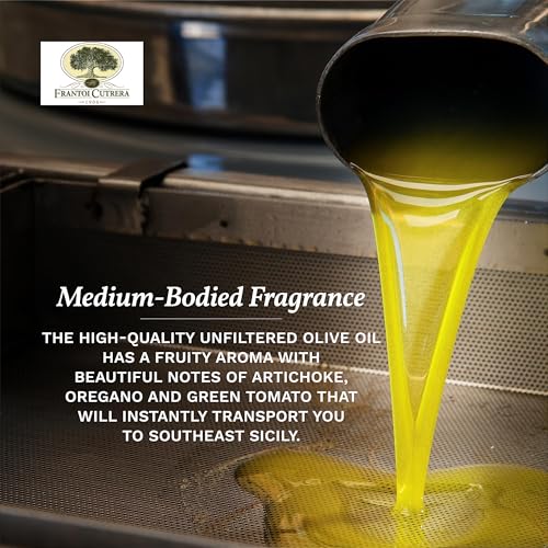 Frantoi Cutrera - Selezione - Extra Virgin Olive Oil from Italy, Sicilian Pure EVOO, Premium 2022/23 Early Harvest First Cold Pressed, Olive Oil High in Polyphenols, 24.5 fl oz (Pack of 1)