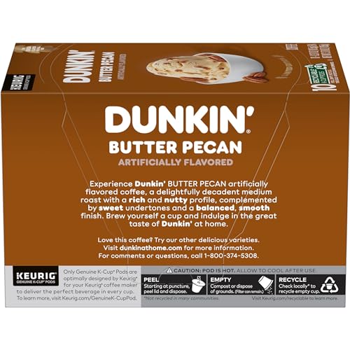 Dunkin’ Pumpkin Spice Artificially Flavored Coffee, 60 Keurig K-Cup Pods | 6 boxes of 10 single serve coffee pods each, Limited edition fall flavor, Made with arabica coffee, SNAP EBT eligible