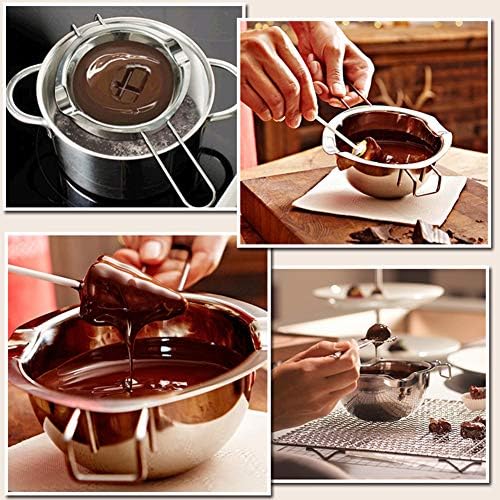 1000ML Double Boiler Pot Set Stainless Steel Melting Pot For Chocolate, Candle and Candy Making (34oz)