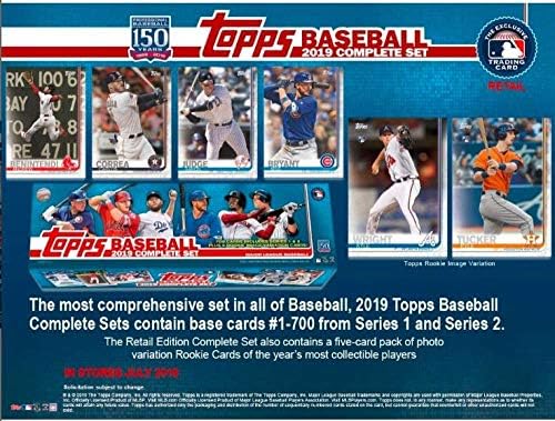 2019 Topps Baseball Cards Retail Factory Set (700 Cards 5 Rookie Variations)