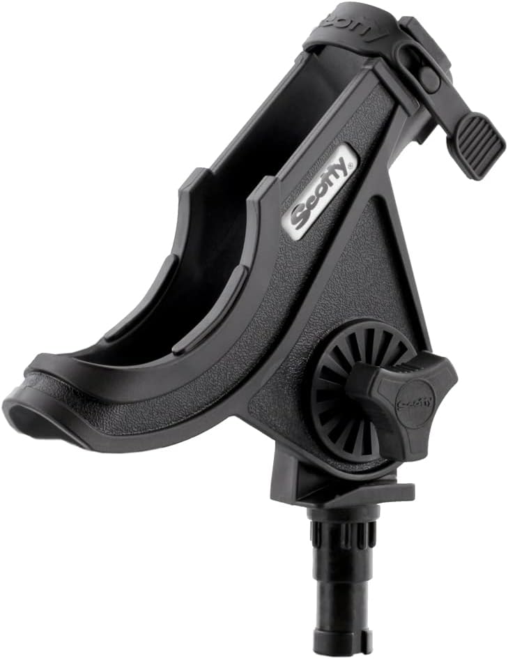 Scotty #279-BK Baitcaster/Spinning Rod Holder Without Mount, Black