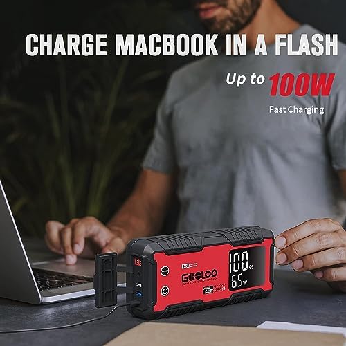 GOOLOO GT4000 Arctic Jump Starter with -40°F Battery Preheat Technology | 4000A Peak Jump Box for 12L Gas & 10L Diesel - 100W Two-Way Fast Charging