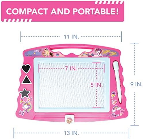 Lollipop PAW Patrol Magnetic Drawing Board with Stylus and 3 Stamps, for Girls or Boys (Pink)…