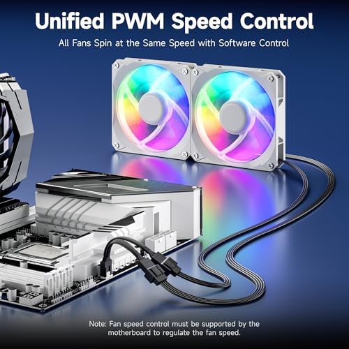Cable Matters 2-Pack 2 Way 4-Pin PWM Fan Splitter Cable, 4 inches | PC Fan Splitter 1 to 2 Converter, PC PWM Extension Cable
