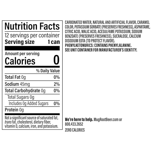 Mug Root Beer, 12 Fl Oz Cans (Pack of 12)
