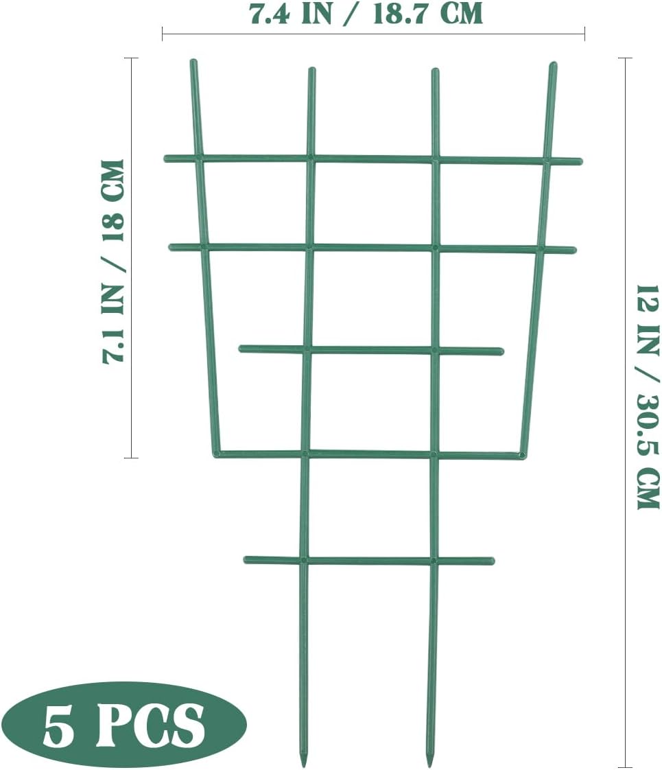 DOITOOL 12 Inch Small Plant Trellis for Potted Plants, 5-Pack