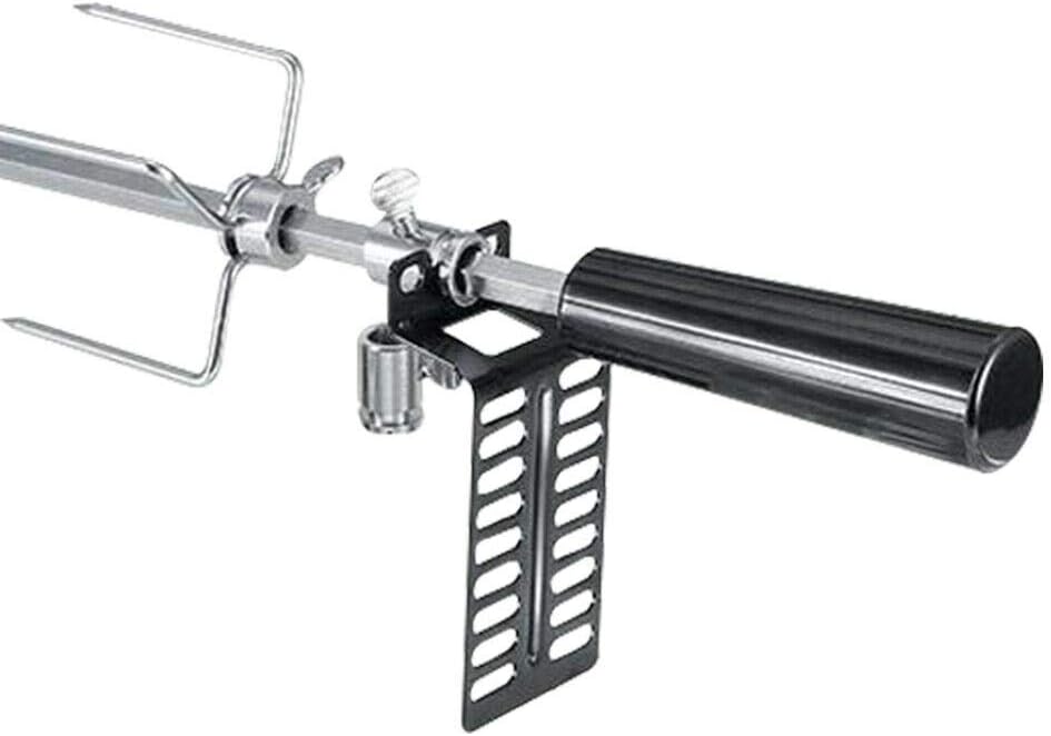 Electric BBQ Rotisserie Spit Roaster Charcoal Motor Rod Kit with Meat Forks