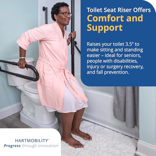Toilet Base Riser 500 lb Capacity 3.5" High Raised Toilet Seat - Toilet Base Plate, Elevated Toilet Seat, Toilet Seat Risers for Seniors