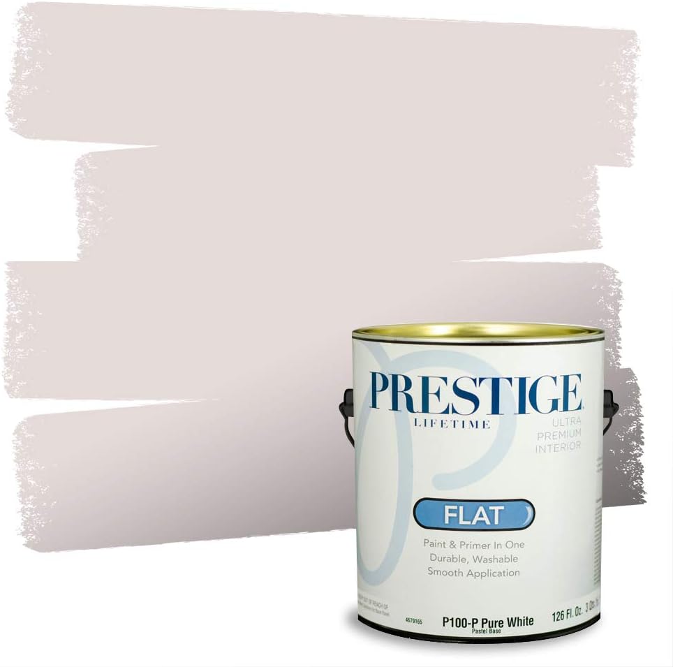 PRESTIGE Paints Exterior Paint and Primer In One, 1-Gallon, Satin, Comparable Match of Sherwin Williams* Socialite*