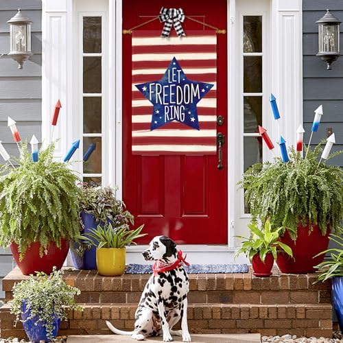 AVOIN colorlife Let Freedom Ring Patriotic 4th of July Garden Flag 12x18"