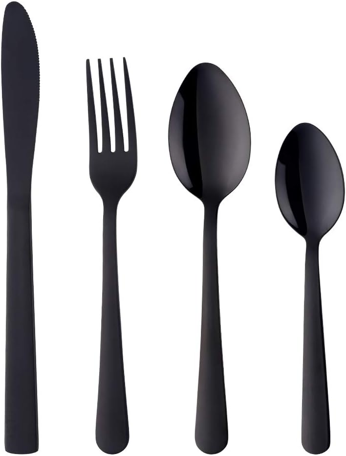 BuyGo Rainbow Silverware Set Flatware Set Stainless Steel Colorful Dinnerware Set 16-Piece Multicolor Cutlery Set, Service for 4