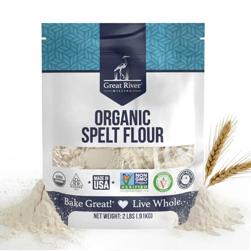 Great River Milling Organic Spelt Flour, Ancient Grain, 25 lb
