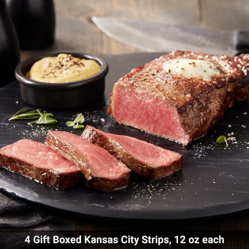 Kansas City Steak Company Gourmet Steak Gift Box Set - Filets, Ribeyes & Strip Steaks – Aged to Perfection with Pro Cooking Guide