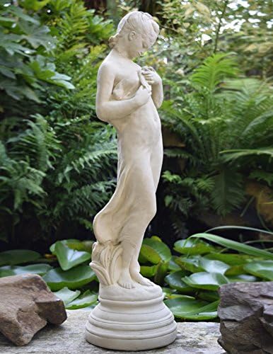 Classic Victorian Style Girl with Dove Cast Stone Garden Muse Statue | 28-Inches, Made in the USA