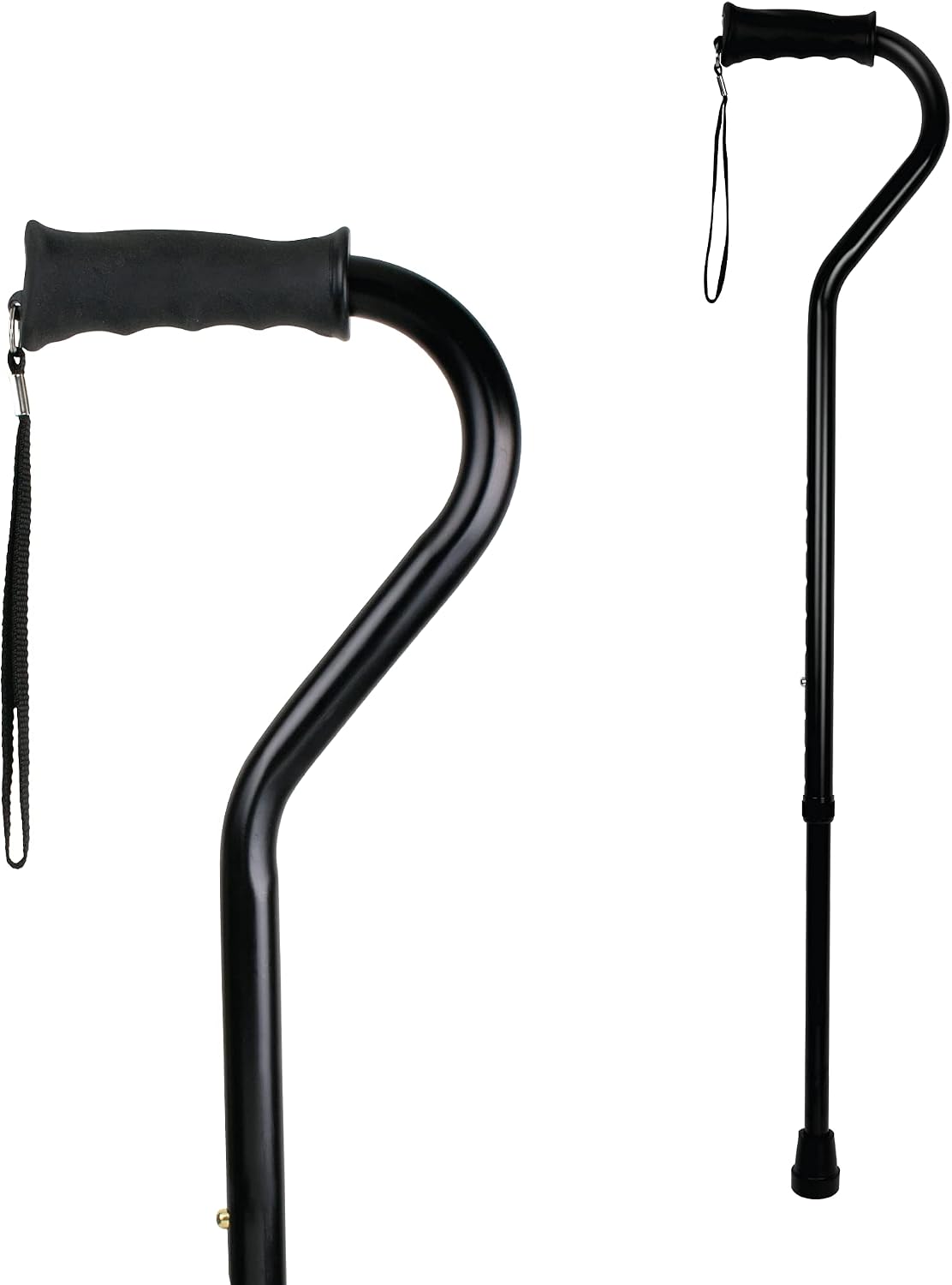Carex Walking Cane with Soft Cushioned Handle - Adjustable Walking Cane for Men or Women - Black Cane