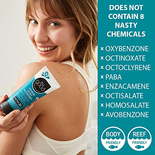 All Good Sunscreen - Sport Mineral Sunscreen Lotion, Reef Friendly, SPF 30+ for Face & Body, Water & Sweat Resistant (3 oz)