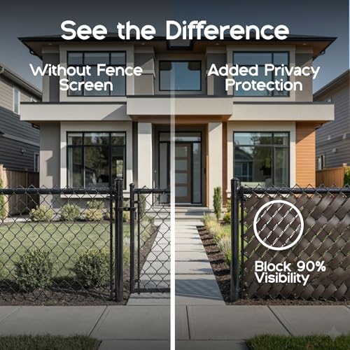 Chain Link Fence Privacy Tape 250 ft (40 SqFt) (Arctic White) | Gardening, Outdoor Wall, Balcony, Patio, Yard, Injury Prevention, Safety Fence Cover for Dog, Other Pet Hedge Slats