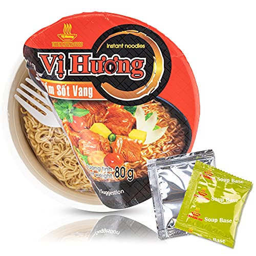 Vi Huong Instant Pho Noodles - 12-Pack, 2.47 Ounce Bowls, Chicken And Beef Variety - Authentic Pho Soup Recipe, Ready In 4 Minutes - Non GMO