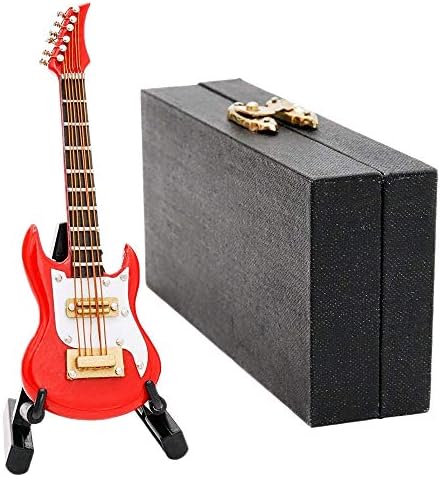 Odoria 1/12 Miniature Electric Guitar Dollhouse Musical Instruments Accessories, Red