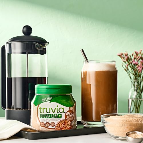Truvia, Sweetener Natural Calorie Free, 9.8 Ounce | Spoonable jar; 3/4 tsp = 2 tsp sugar; stevia leaf, erythritol; non-GMO, gluten-free, kosher; diabetic & keto