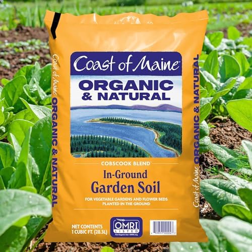 Coast of Maine Organic & Natural Cobscook Blend In-Ground Garden Soil - Multi-Use In Ground Garden Soil with Compost & Sphagnum Peat Moss - Annual &