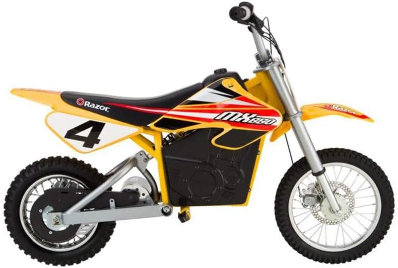 Razor MX650 Dirt Rocket Off-Road Motocross Bike – 36V Electric Ride-On, Up to 17 mph, Dual Suspension, Hand-Operated Dual Brakes