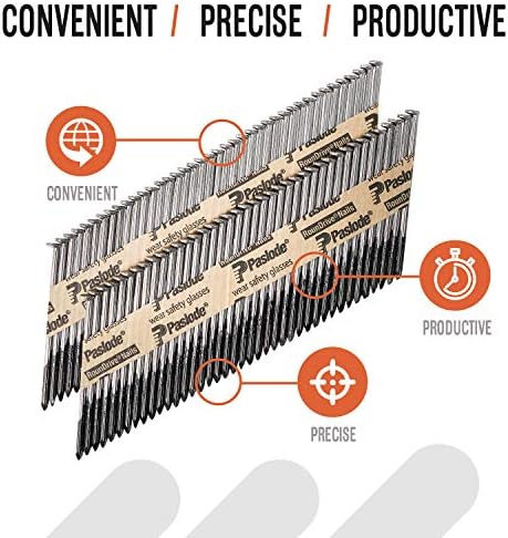 Paslode, Framing Nails and Fuel Pack, 650525, 3 inch x .131 Gauge, Smooth Brite, 1 Fuel Cell and 1,000 Nails