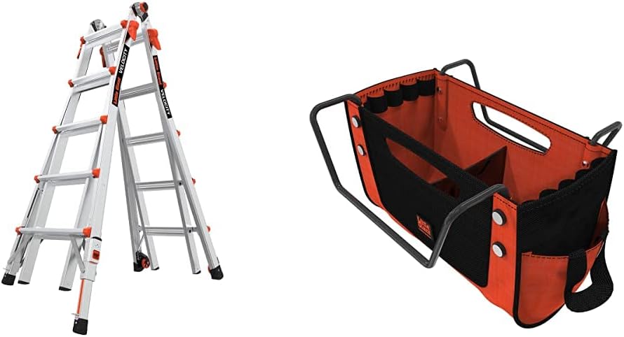 Little Giant Velocity, Aluminum Ladder, 14 ft Reach, 15413-001 | Telescoping Multi-Position Ladder with Extension, A-Frame, 90-Degree & Trestle Modes, 300 lbs. Rating