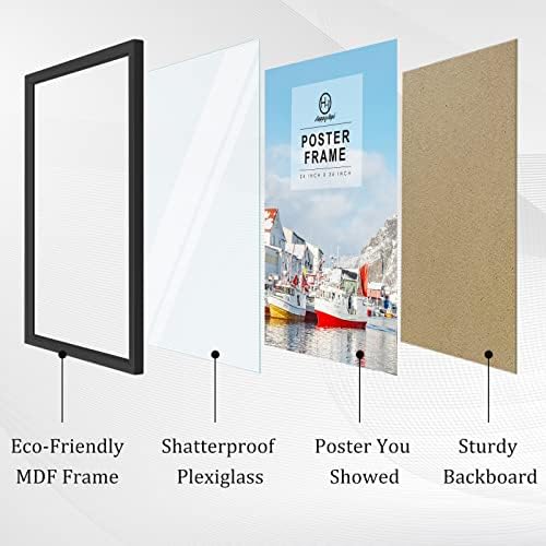 HappyHapi 8x10 Picture Frame Set of 6, Wall or Tabletop Display, White