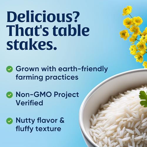 Lundberg Basmati Rice, Long Grain White Rice - Non-Sticky, Fluffy, Nutty, Aromatic Rice, Vegan Food, Healthy Meals, Gluten-Free Rice Grown in California, 32 Oz