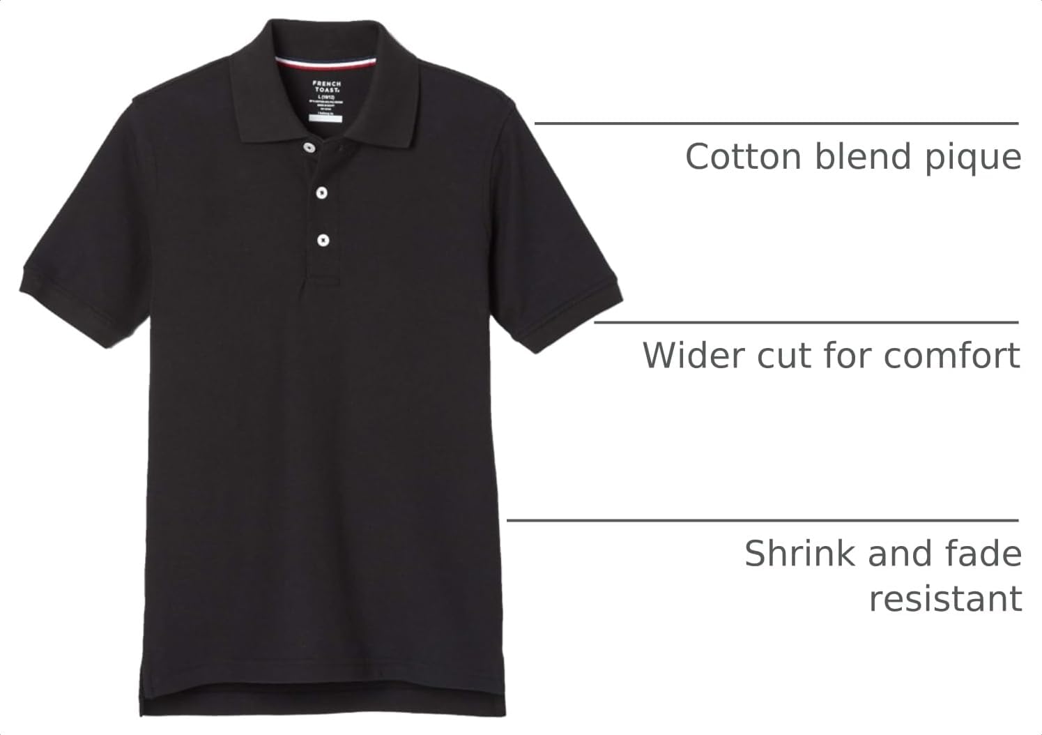 French Toast Kids' Pique Polo (Standard & Husky)