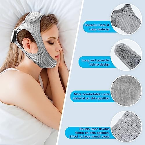 Vosaro Anti Snoring Chin Strap for Men & Women, Black