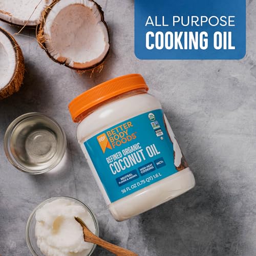 BetterBody Foods Refined Coconut Oil 56 Fl Oz, Organic, Non-GMO