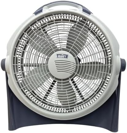 MAN High Velocity Floor Fan 20 Inch, 3600 CFM 3-Speed Air Circulator with Adjustable Tilt, Powerful Cooling for Garage, Home, Gym, Shop & Office